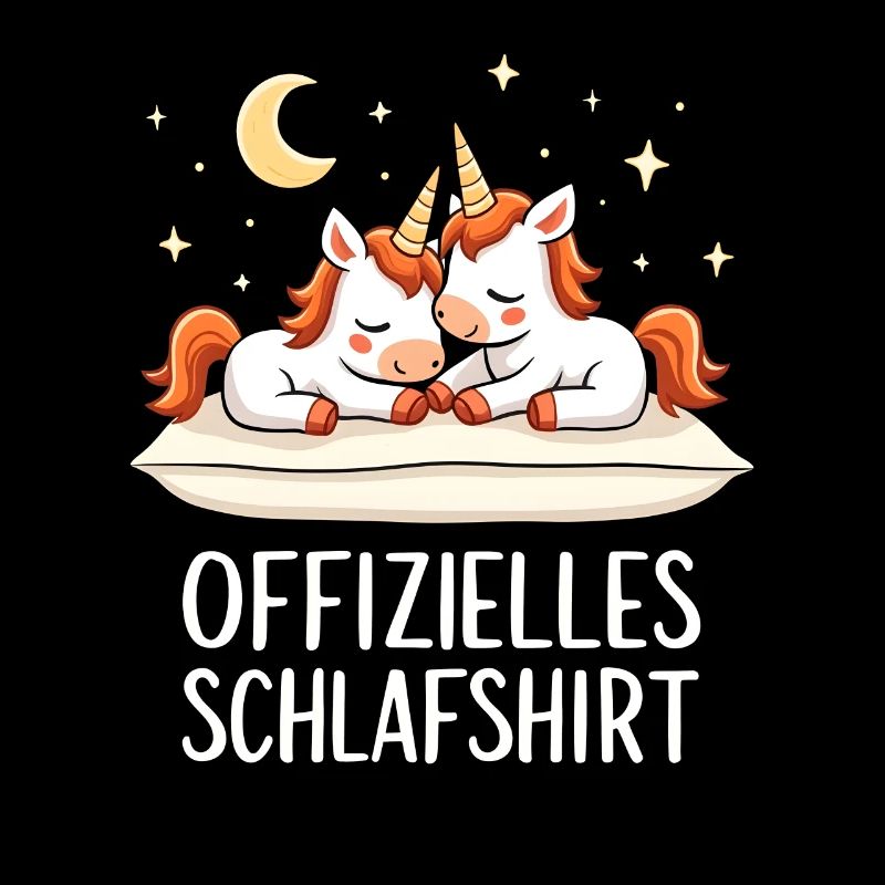 Offizielles Schlafshirt Einhörner Einhorn Paar