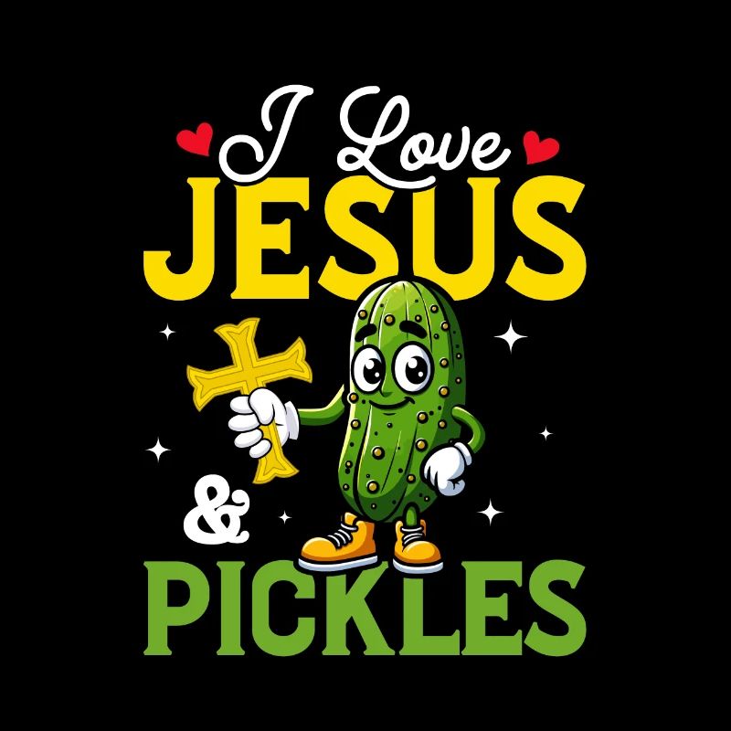 J’aime Jésus & Cornichons Concombre Cornichon végétalien