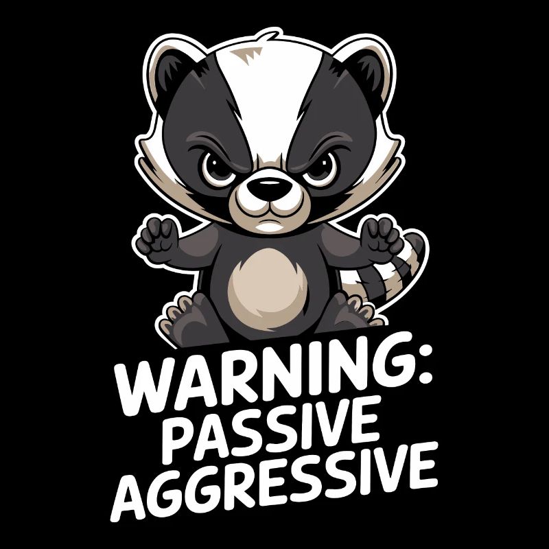 Warning: Passive Aggressive Badger Cartoon
