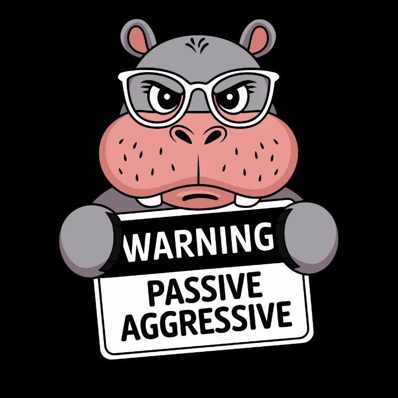 Attention Passive Aggressive Hippo Humorous