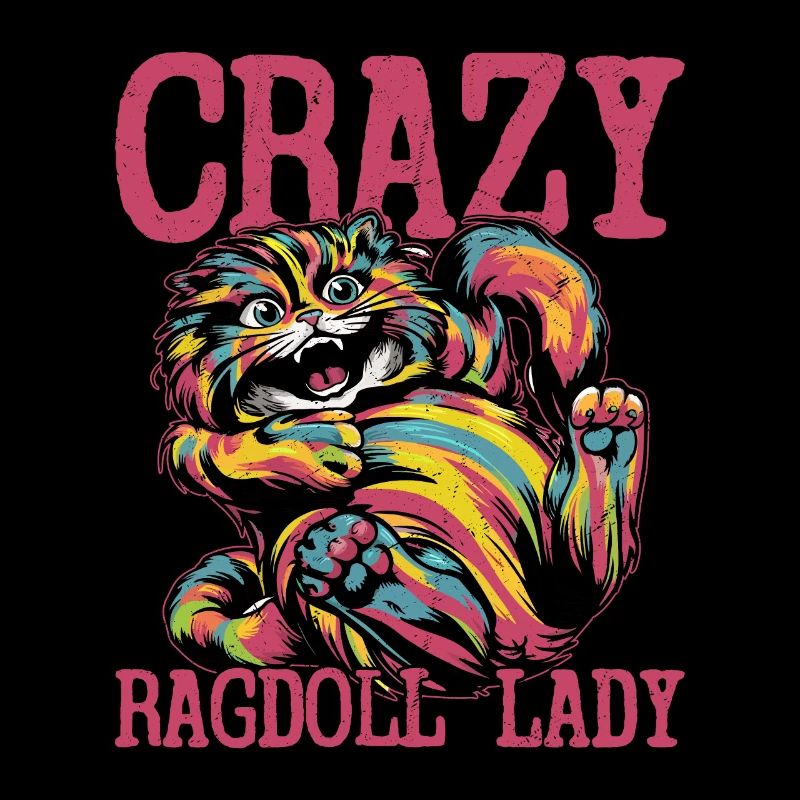 Crazy Ragdoll Lady Mère Chaton Chat