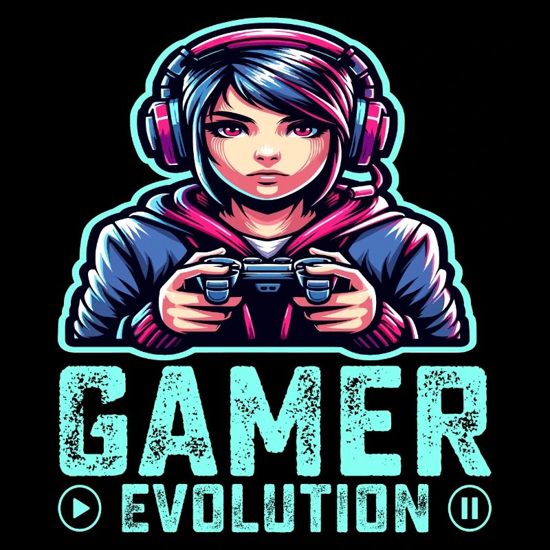 Die Evolution eines Gamers, cooles Gaming-Design