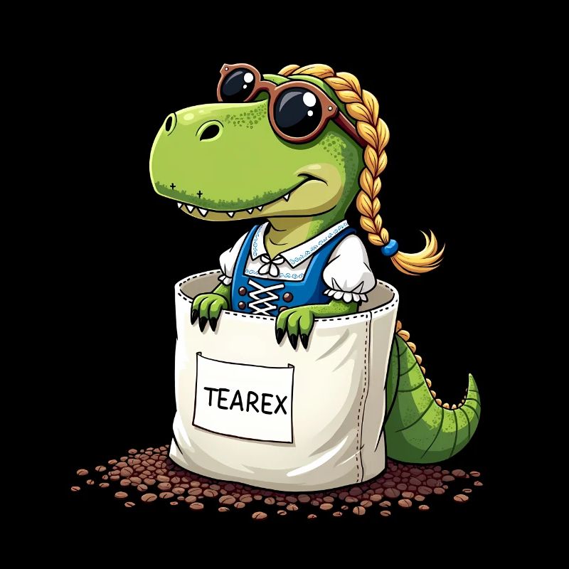 Tea Rex Dinosaurier traditionellen Dir Tee