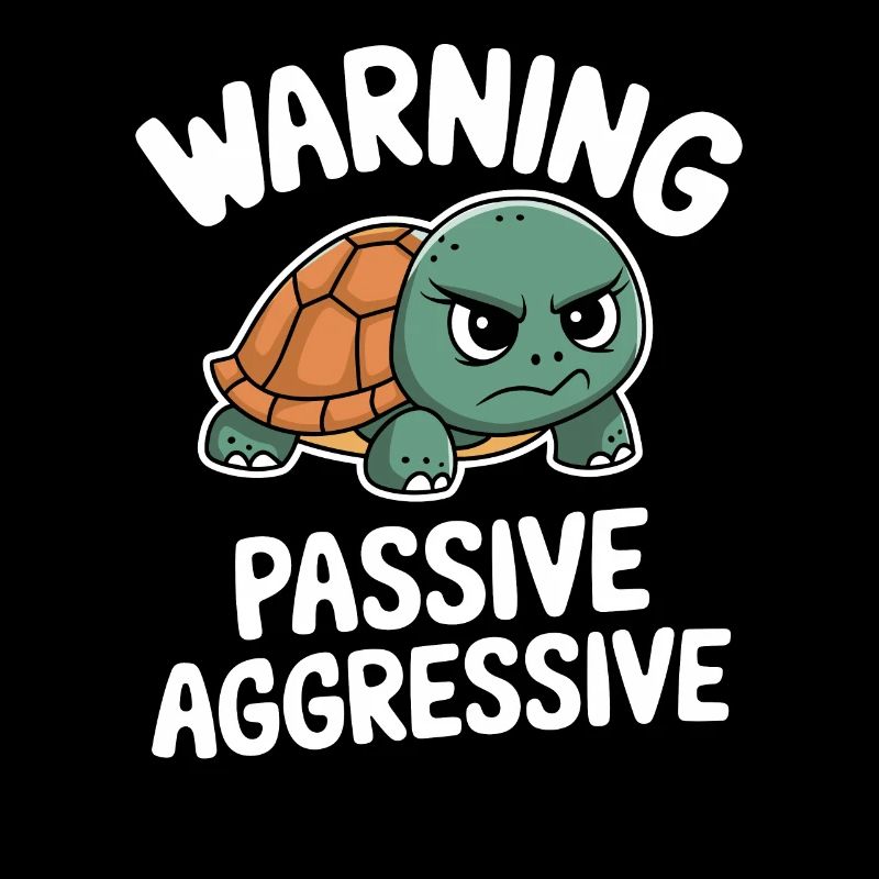 Warnung Passive Aggressive Schildkröte