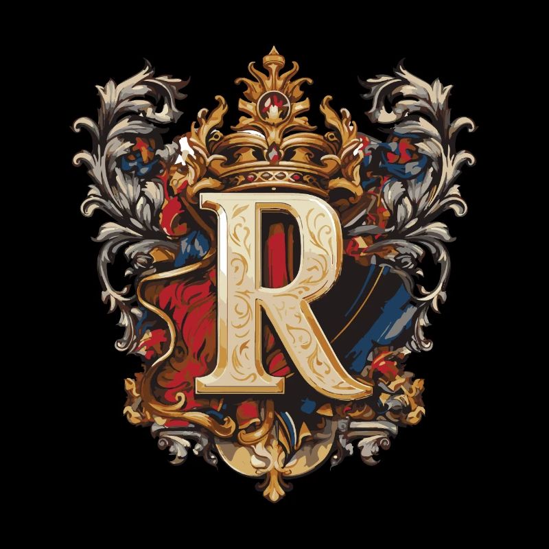R Buchstabe Logo Krone