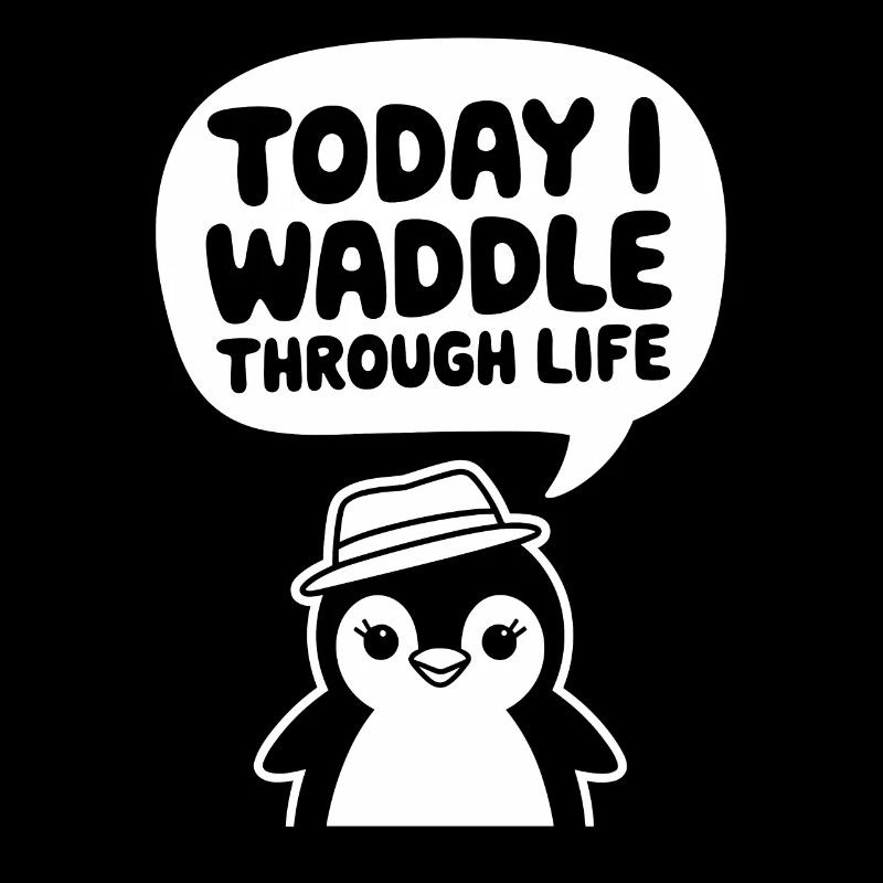 Heute Watschele Ich Durch Das Leben Mit Pinguin