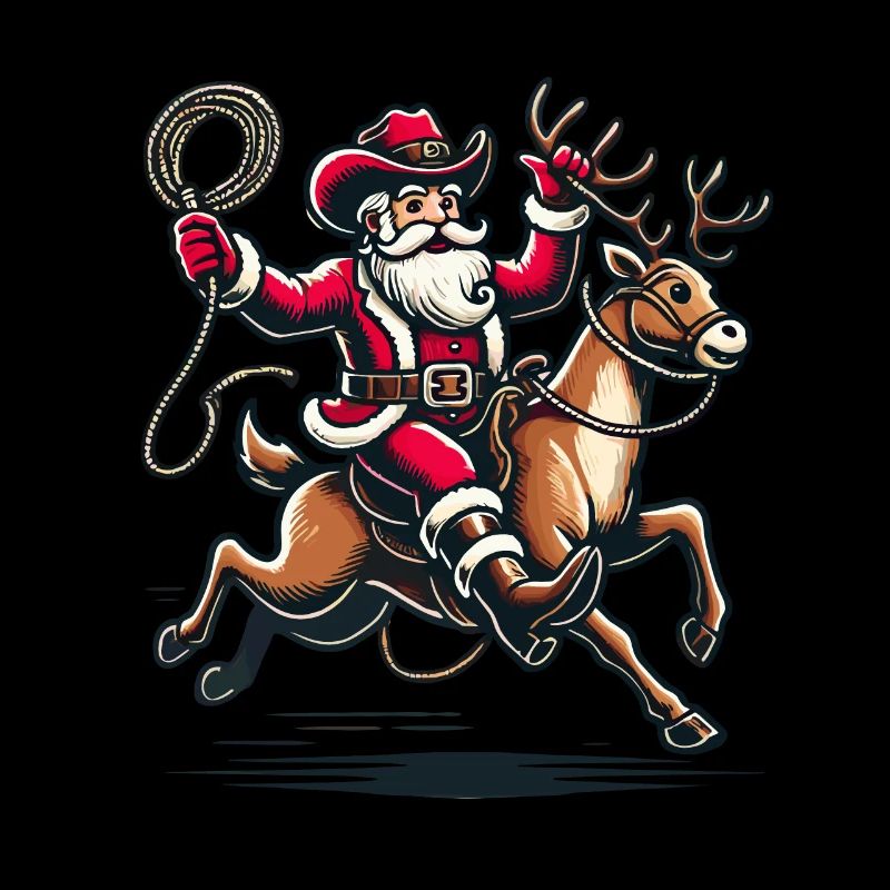 Aventure du Père Noël cow-boy