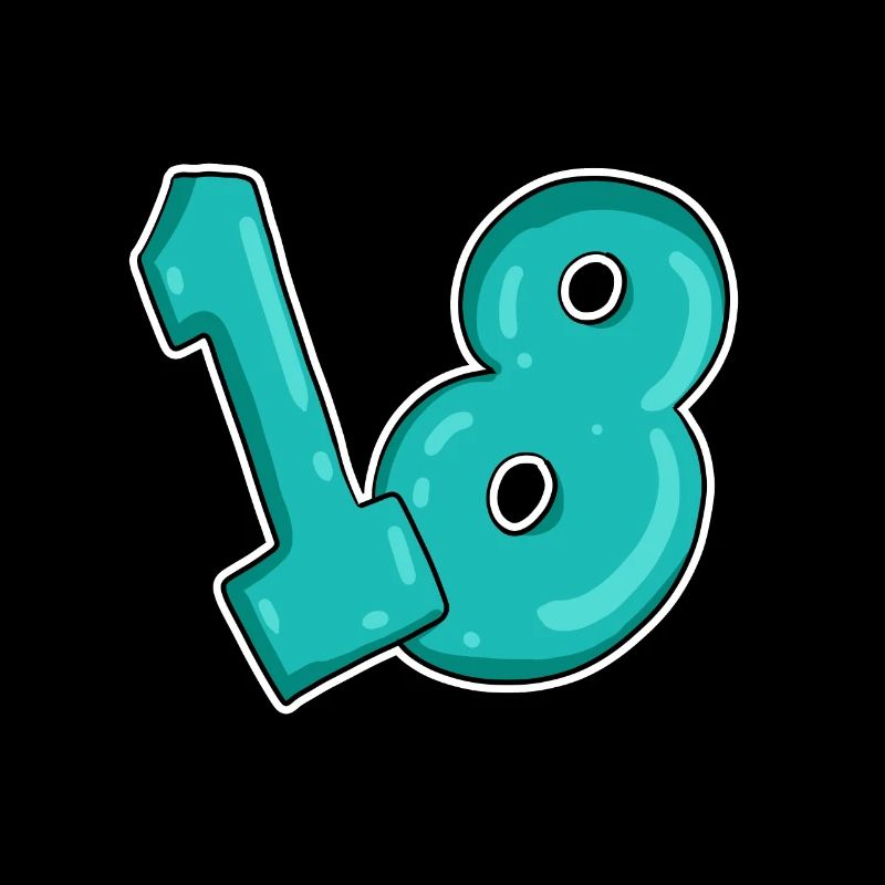 Dix-huit 18 Numéro Numéro