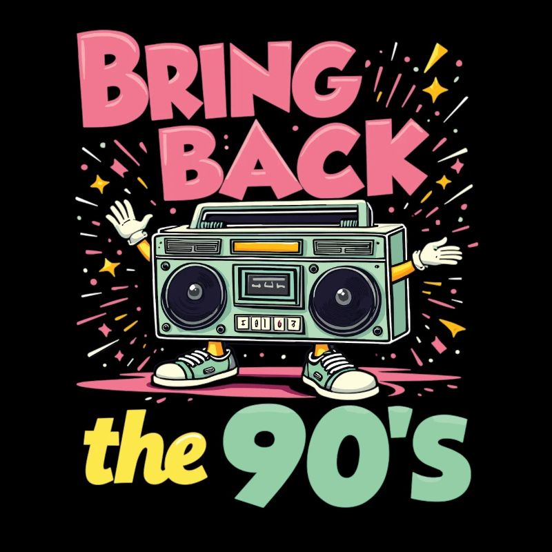 Bring Back the 90's Retro Boombox 90s