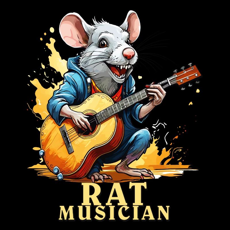 RAT GUITAR RAT MUSICIAN