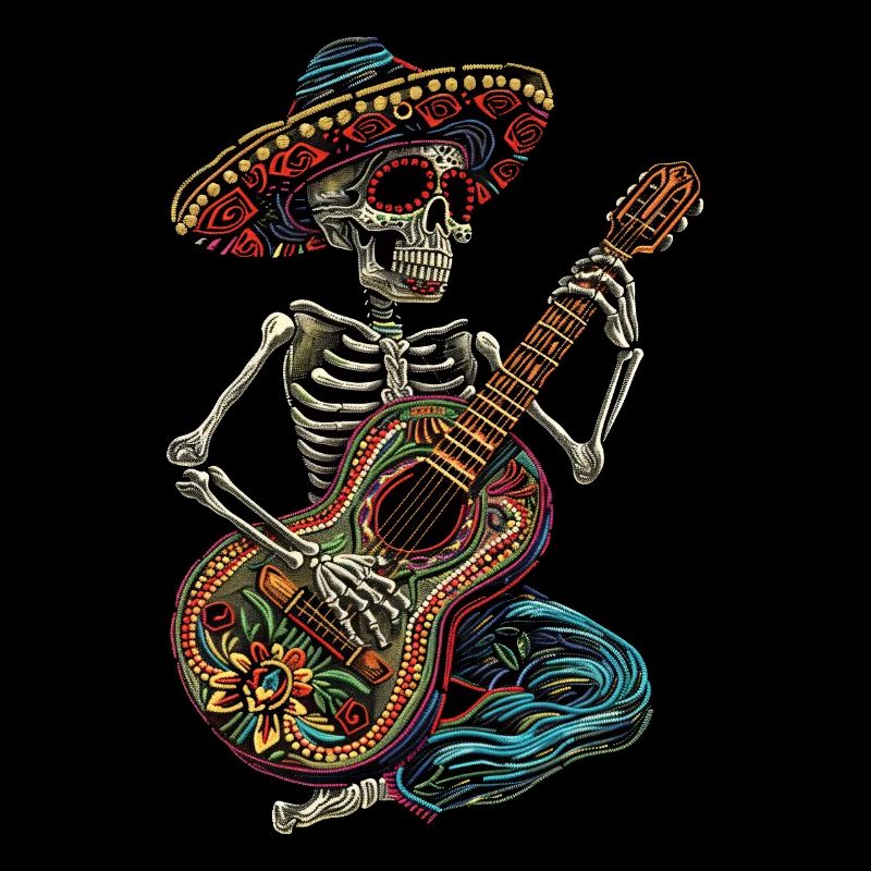 Mexican Skeleton Guitar