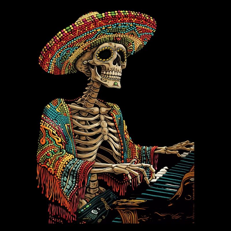 Piano Squelette Mexicain