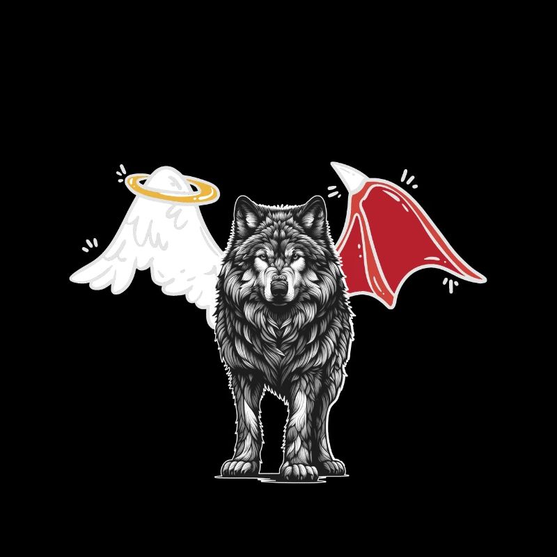 Wolf Wolves Angel Devil Halloween Werewolf Occult