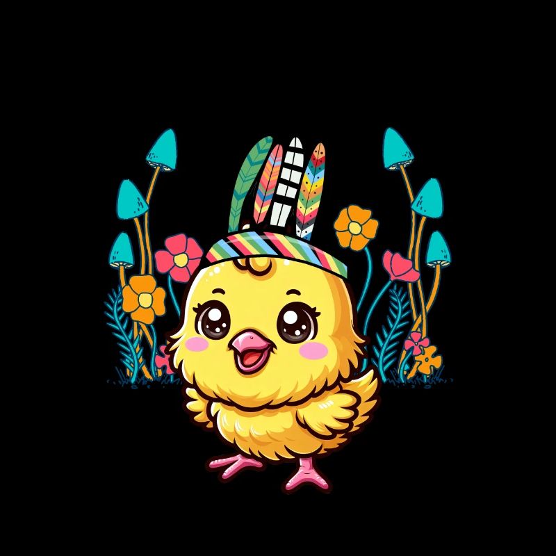 Hippie Chicken Chick Hippies Kids Child Easter