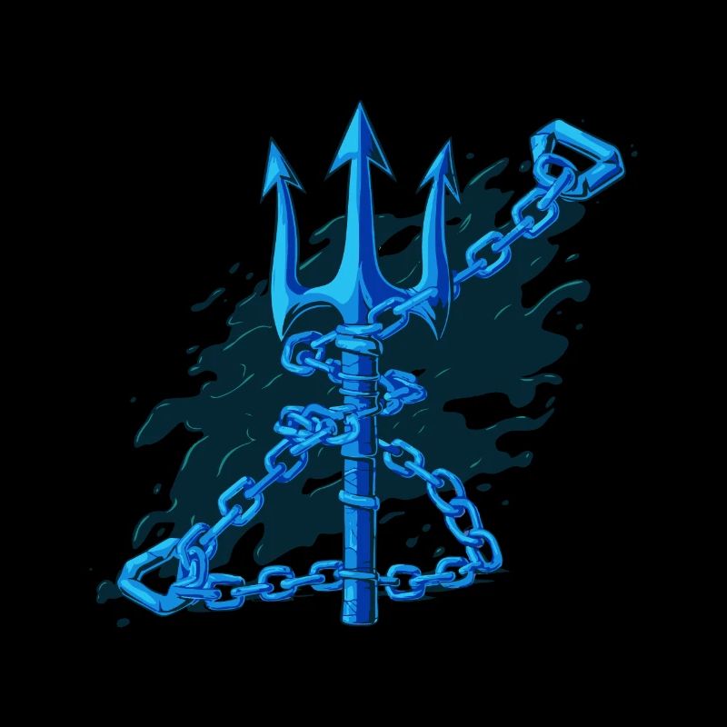 CHAINS WRAPPED AROUND THE TRIDENT