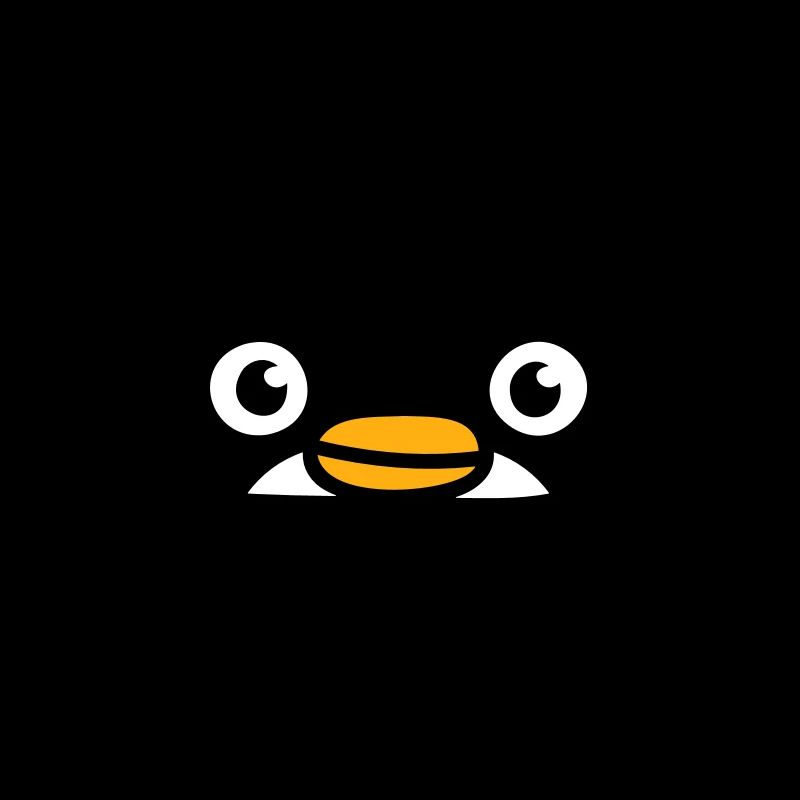 Petit pingouin jetant un coup d’œil doux de derrière le mur enfant