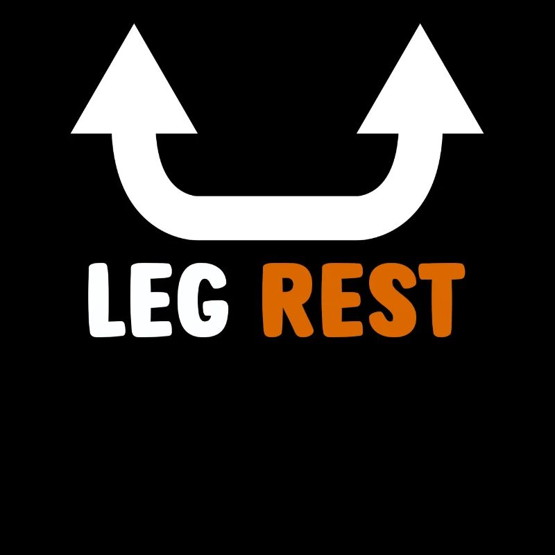 Leg Rest Funny Graphic Art with Arrows