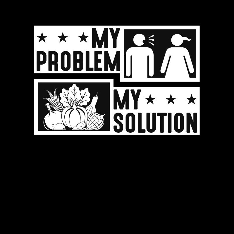 Vegetarian My Problem My Solution Pictogram Mom