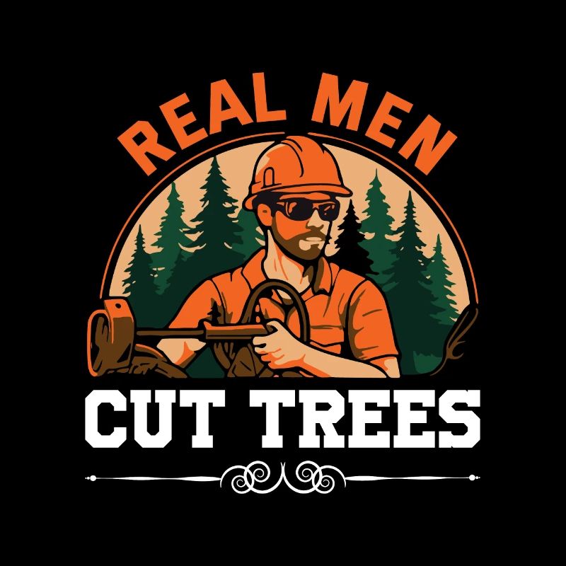 Real men cut trees