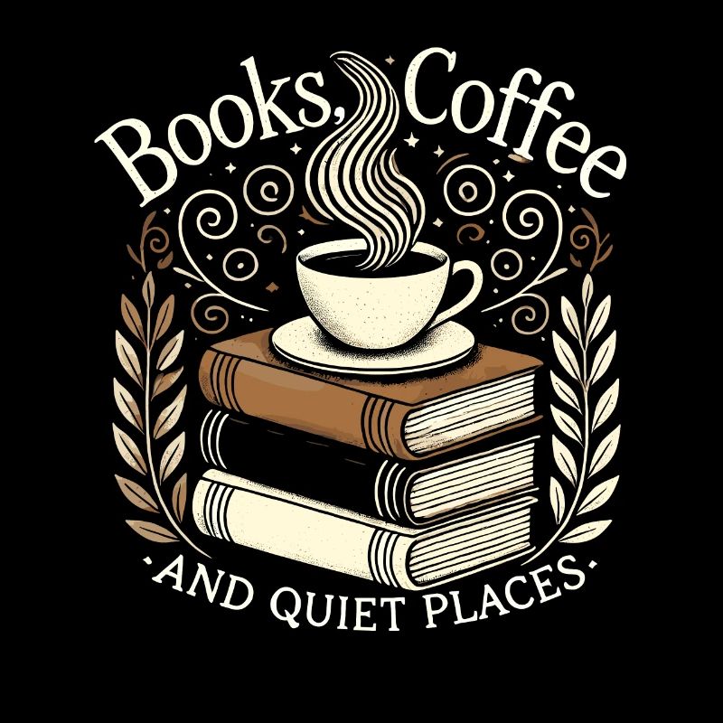 Bücher Kaffee und stille Örtchen