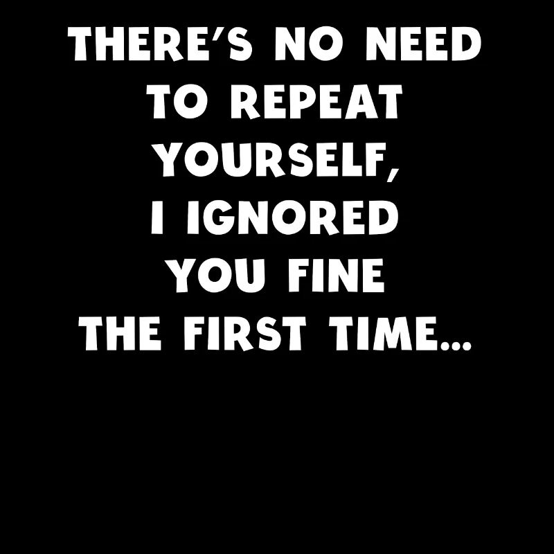 Il n'est pas nécessaire de se répéter