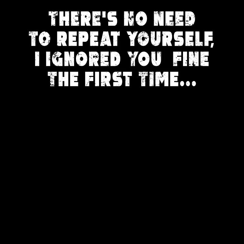 Il n'est pas nécessaire de se répéter