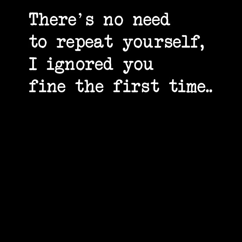 Il n'est pas nécessaire de se répéter