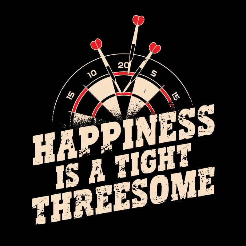 Glück Ist Ein Perfekter Dreier Mit Dartscheibe