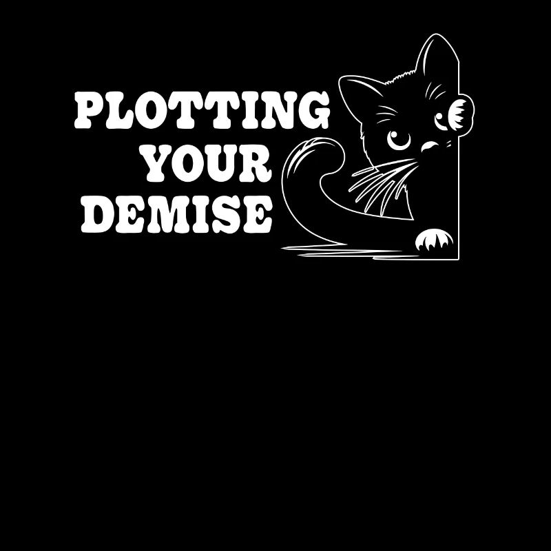 Plotting Your Demise Funny Cat Humorous