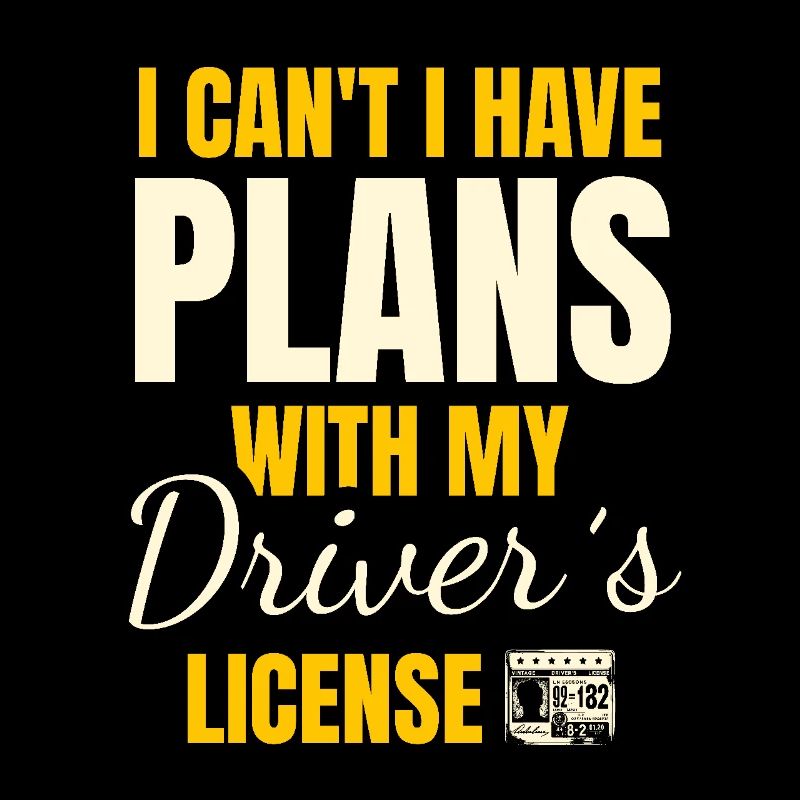 I Can't I Have Plans With My Driver's License