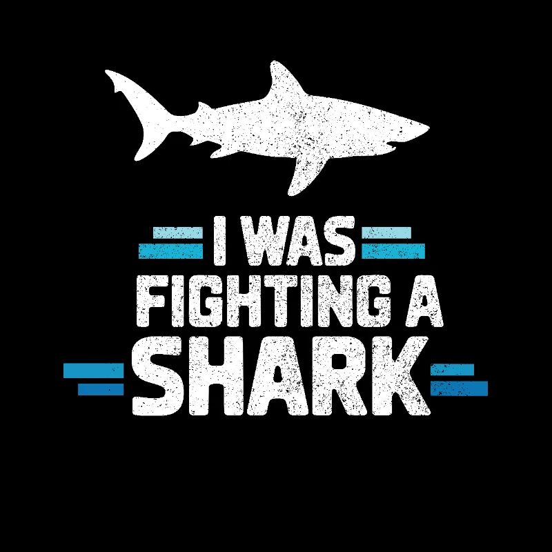 I was fighting a shark Funny Injury Joke sarcasm
