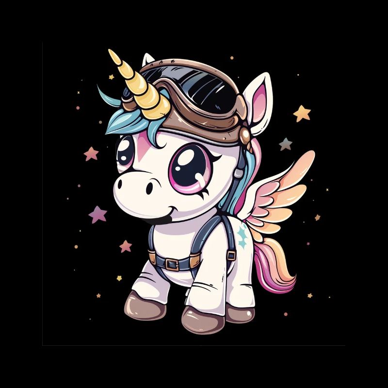 Cute Unicorn Pilot