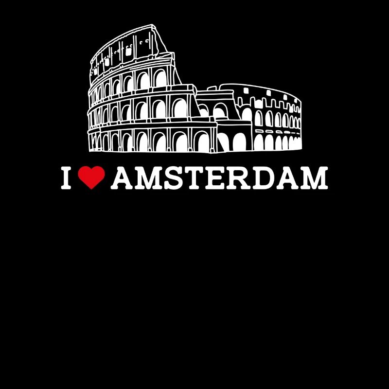 J’aime le Colisée d’Amsterdam, Pays-Bas, Drapeau du cœur