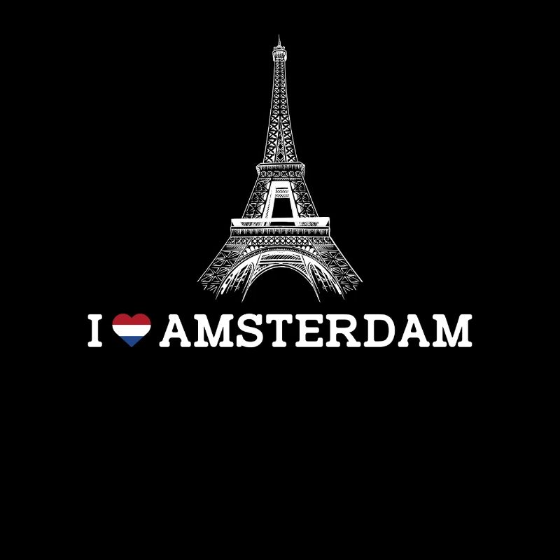 J’aime la Tour Eiffel Pays-Bas Coeur Drapeau Cool