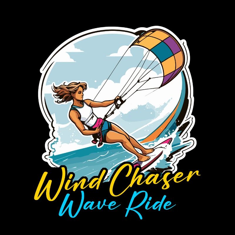 Kiteboarding Wind Chaser Wave Ride Kite Surfer