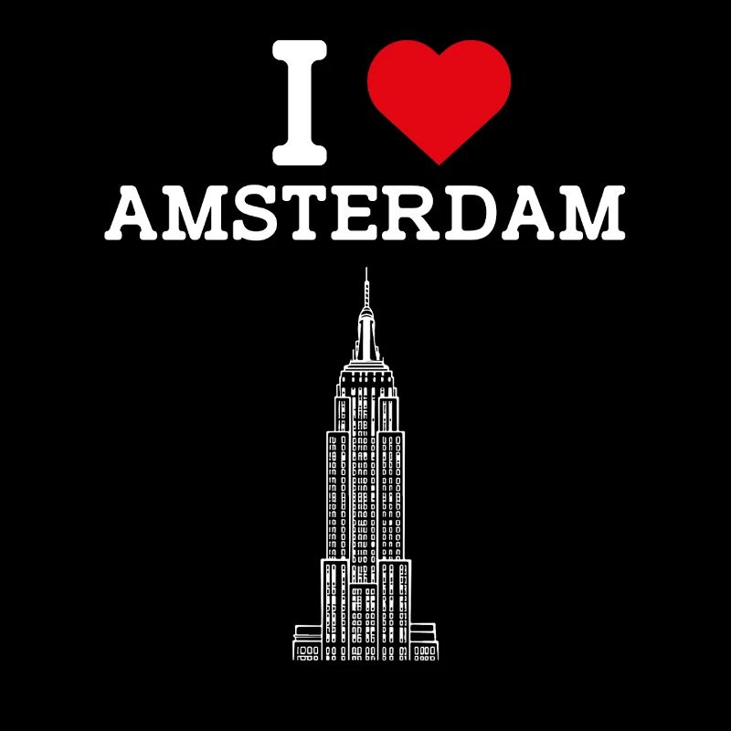 J’aime Amsterdam Cool Heart Drapeau Pays-Bas État
