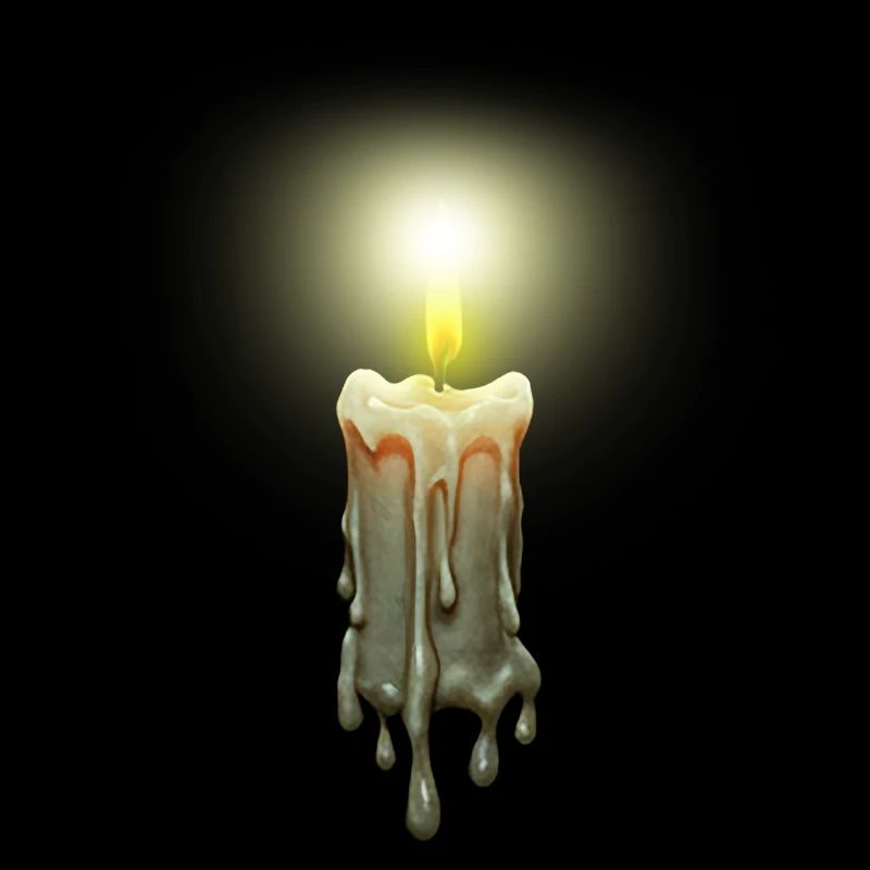 lighted candle