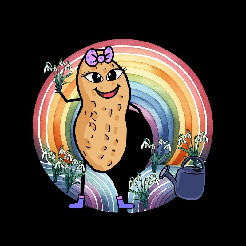 Regenbogen Frühling Blumen Erdnuss Kinder Kind