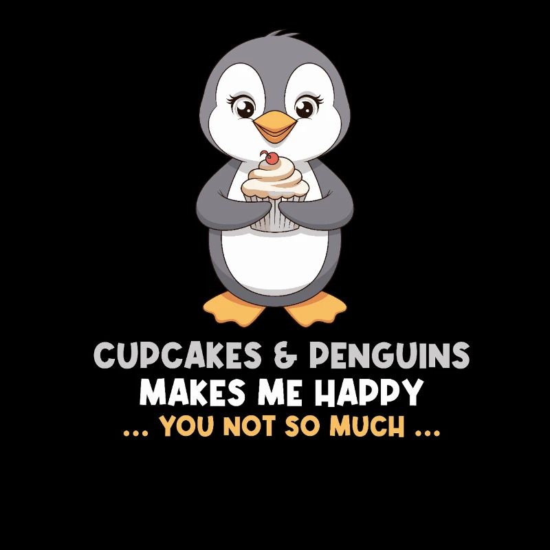 Cupcakes et pingouins me rendent heureux