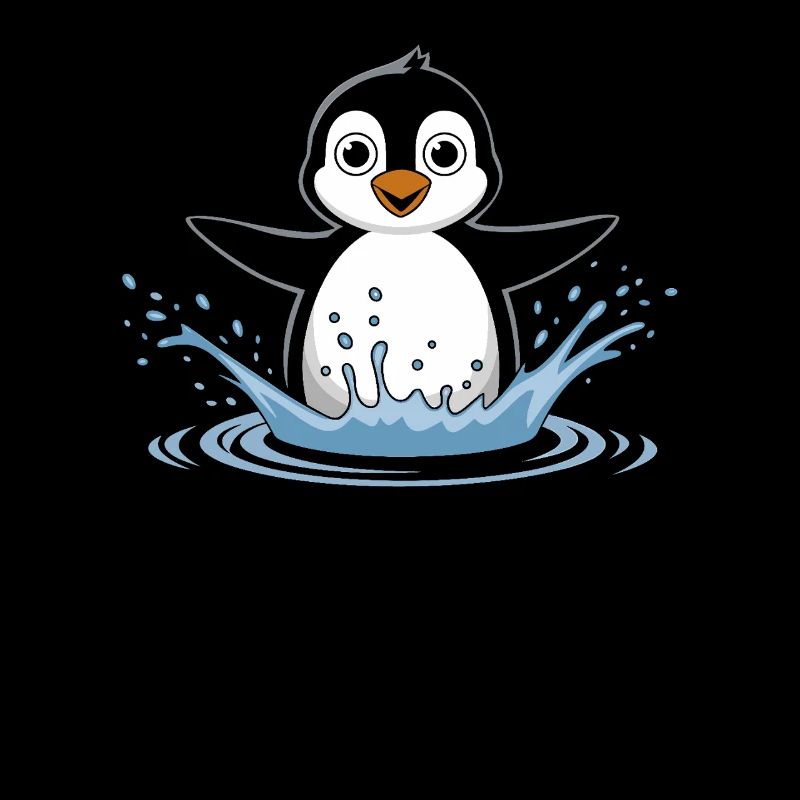 Happy Penguin Swimming Spritz
