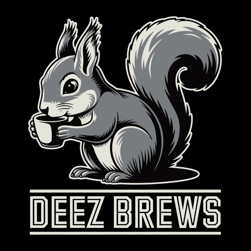 Deez Brews Funny Squirrel Coffee Lover Pun