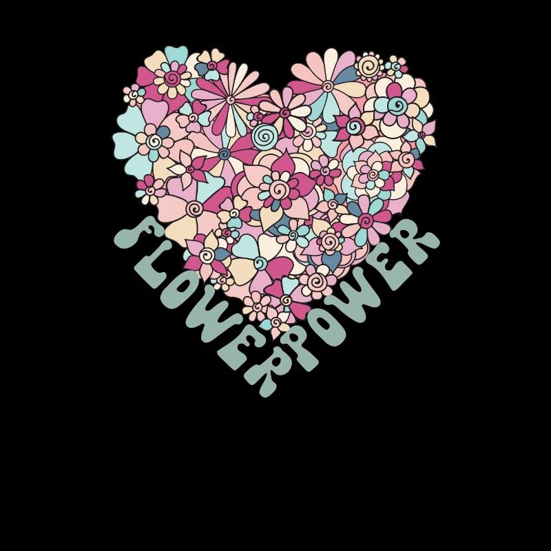 Blumenherz Retro Design Fleur Retro Heart Design