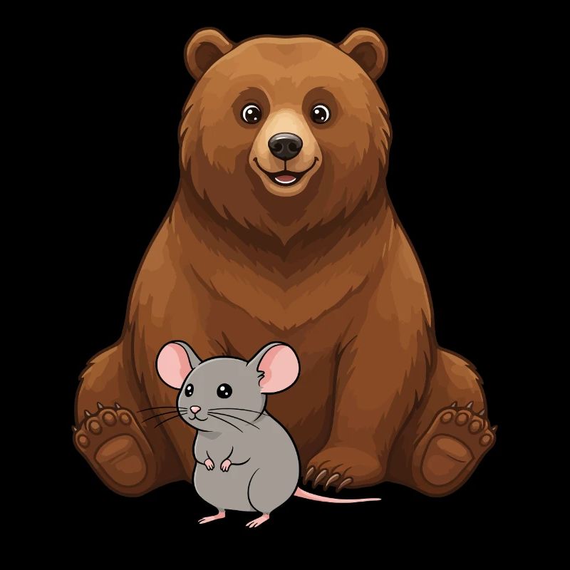 Bear and Mouse Best Friends