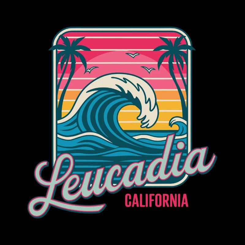 Plage de Leucadia California Palms