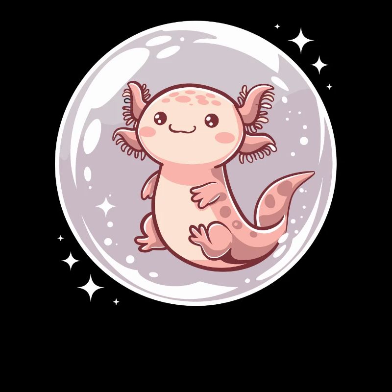 Escapades imaginatives avec Cute Axolotl dans le