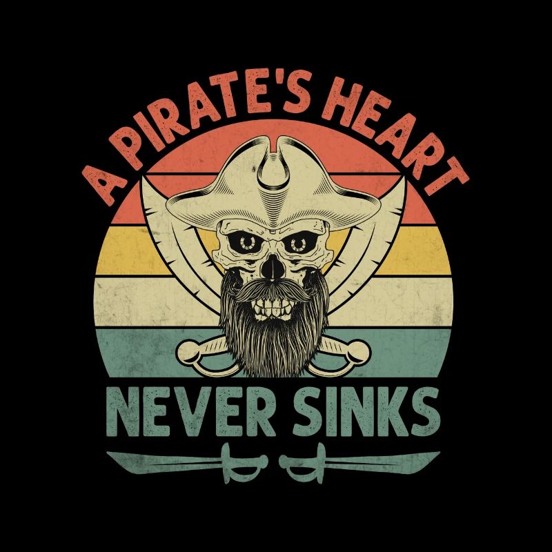 A Pirate's Heart Never Sinks Pirate Youth Design