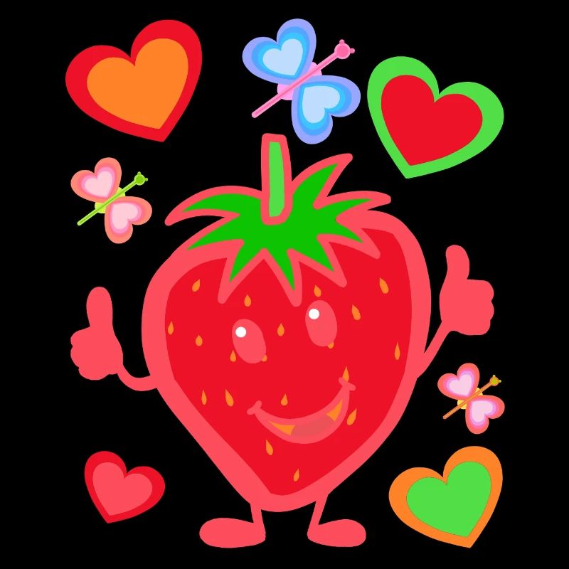 Erdbeere Erdbeer Kinder Kind Sommerzeit