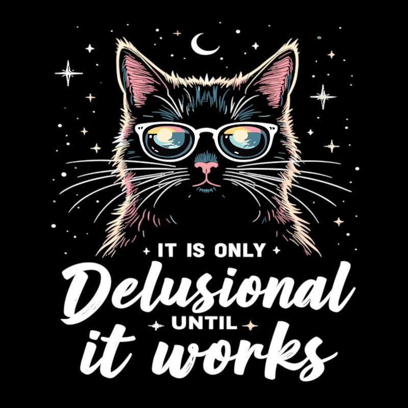 Delusional Cat Cat Retro Cats Cat Lover