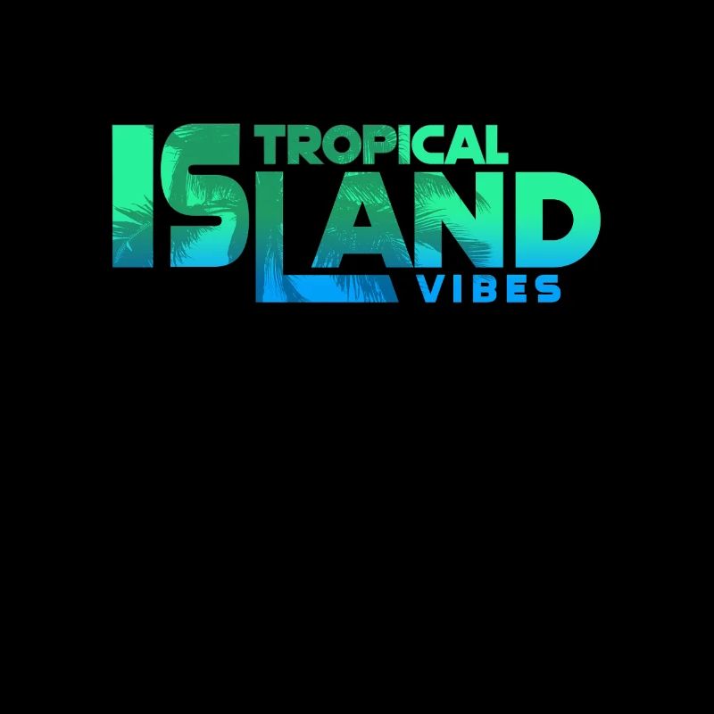 Tropical Island Vibes Gradient Text