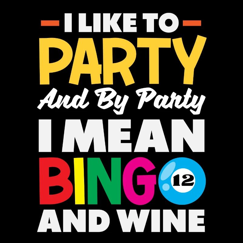 Bingo And Wine Party Fun Design
